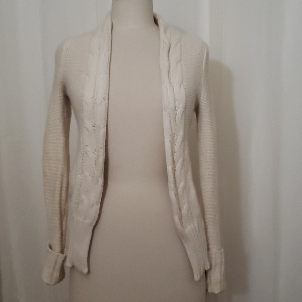 American Eagle Sweater Cardigan, Cream White, XS